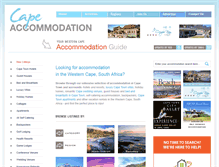 Tablet Screenshot of cape-accommodation.co.za